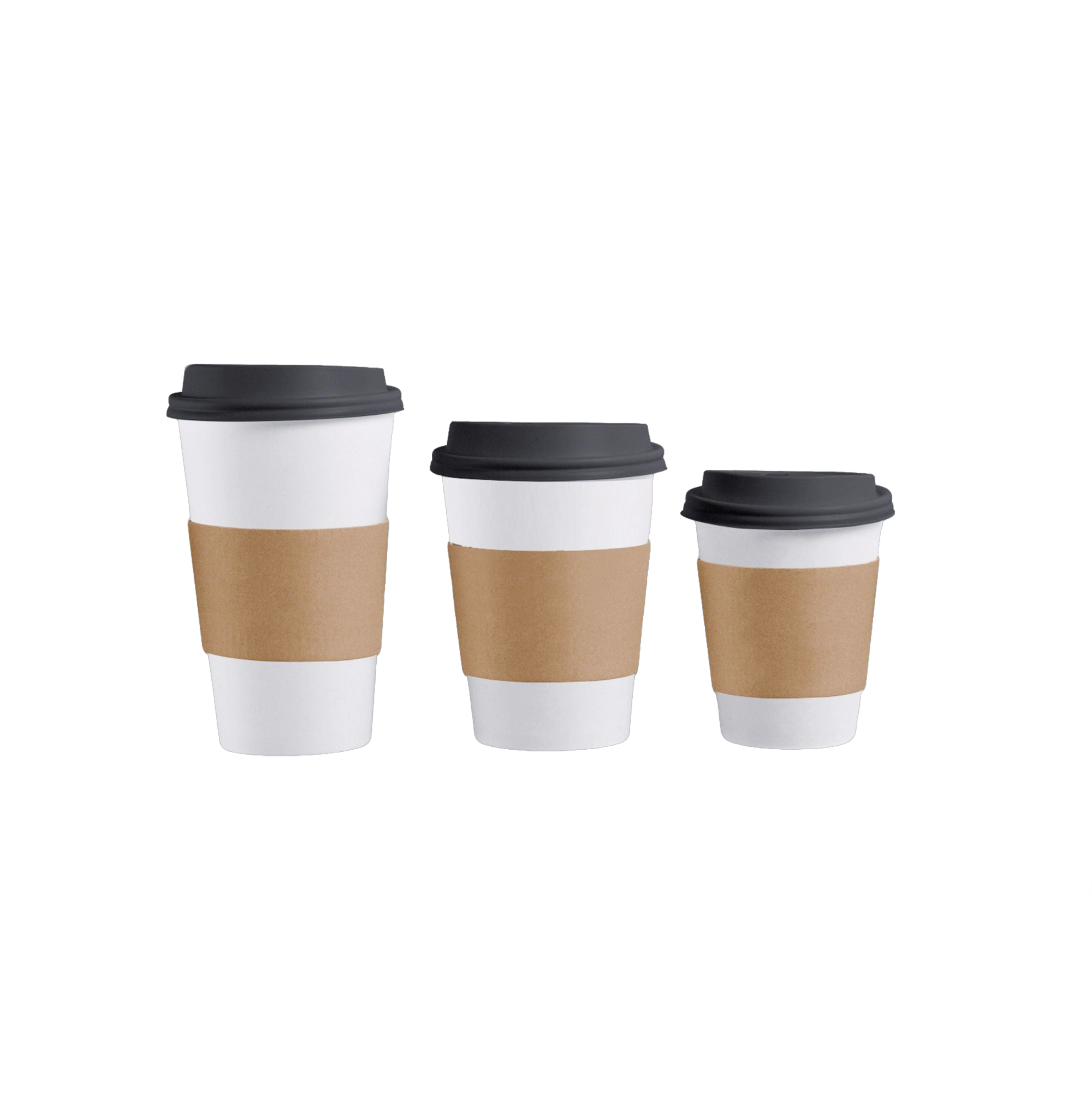 200 White Paper Cups 250 ml with Lid Coffee To Go Coffee Cups To Go For Serving Coffee, Tea, Hot and Cold Drinks